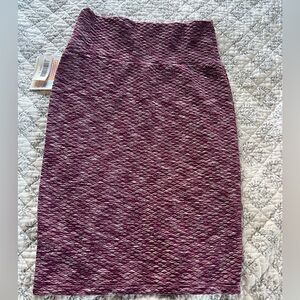 LuLaRoe Purple/White Heathered Pencil Skirt